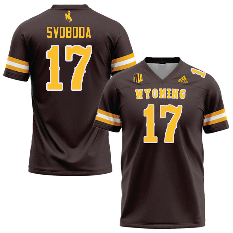 #17 Evan Svoboda Wyoming Cowboys Jersey College Football Uniforms,Gears,Jerseys-Brown